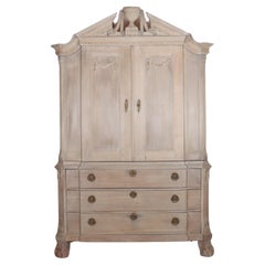 Dutch Bleached Oak Linen Cupboard