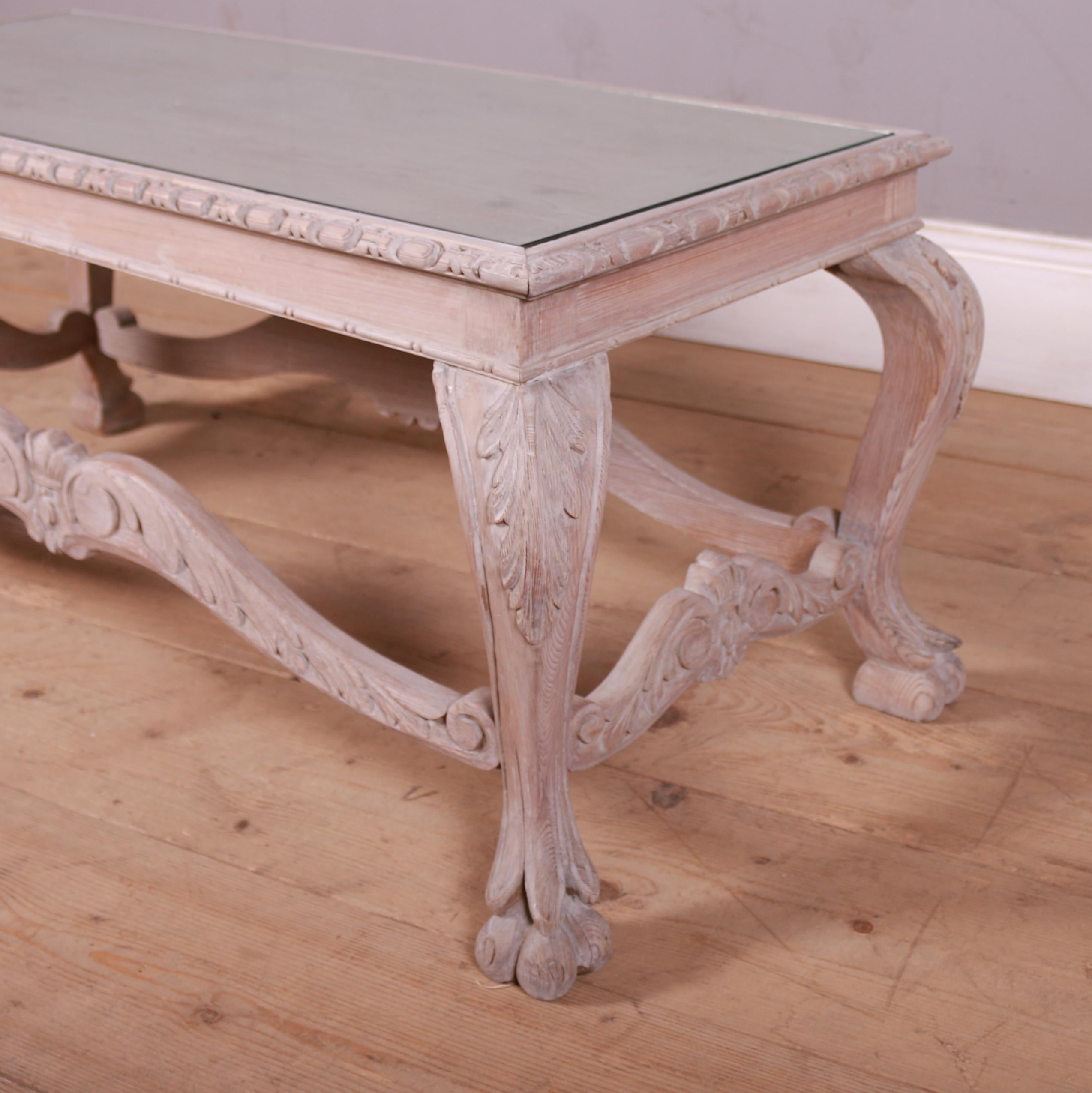 Late 19th C Dutch bleached pine coffee table. 1890.

Dimensions
38.5 inches (98 cms) Wide
19 inches (48 cms) Deep
16.5 inches (42 cms) High.

 