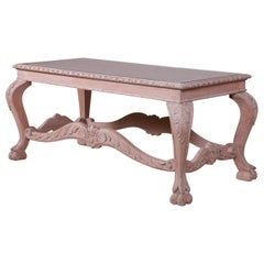 Mesa baja holandesa de pino blanqueado