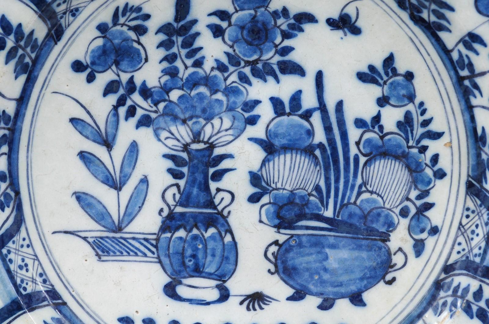 Dutch Blue and White Charger, 18th Century 2