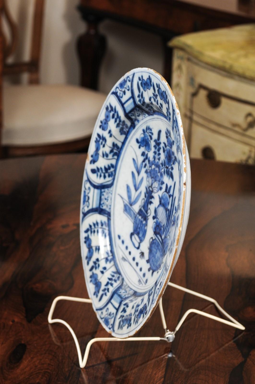 Dutch Blue and White Charger, 18th Century 4