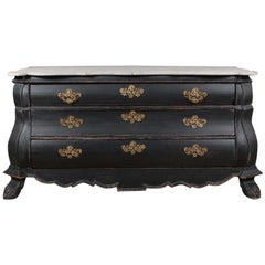 Antique Dutch Bombe Commode