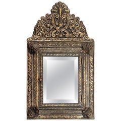 Dutch Brass Framed Mirror Cabinet