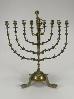 Dutch Brass Menorah, Late 19th Century (1880-1890)