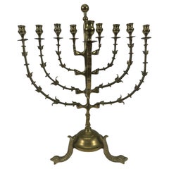 Dutch Brass Menorah, Late 19th Century (1880-1890)