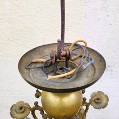 "dutch" Bronze Chandelier, Early 20th Century