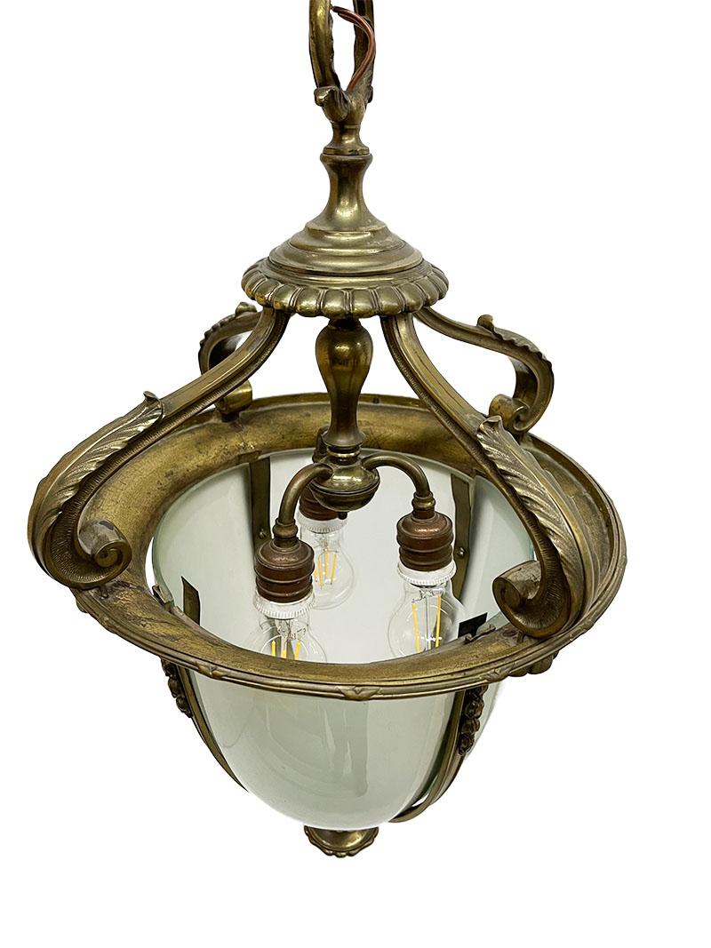 19th Century Dutch Bronze Hall Lantern, circa 1900 For Sale