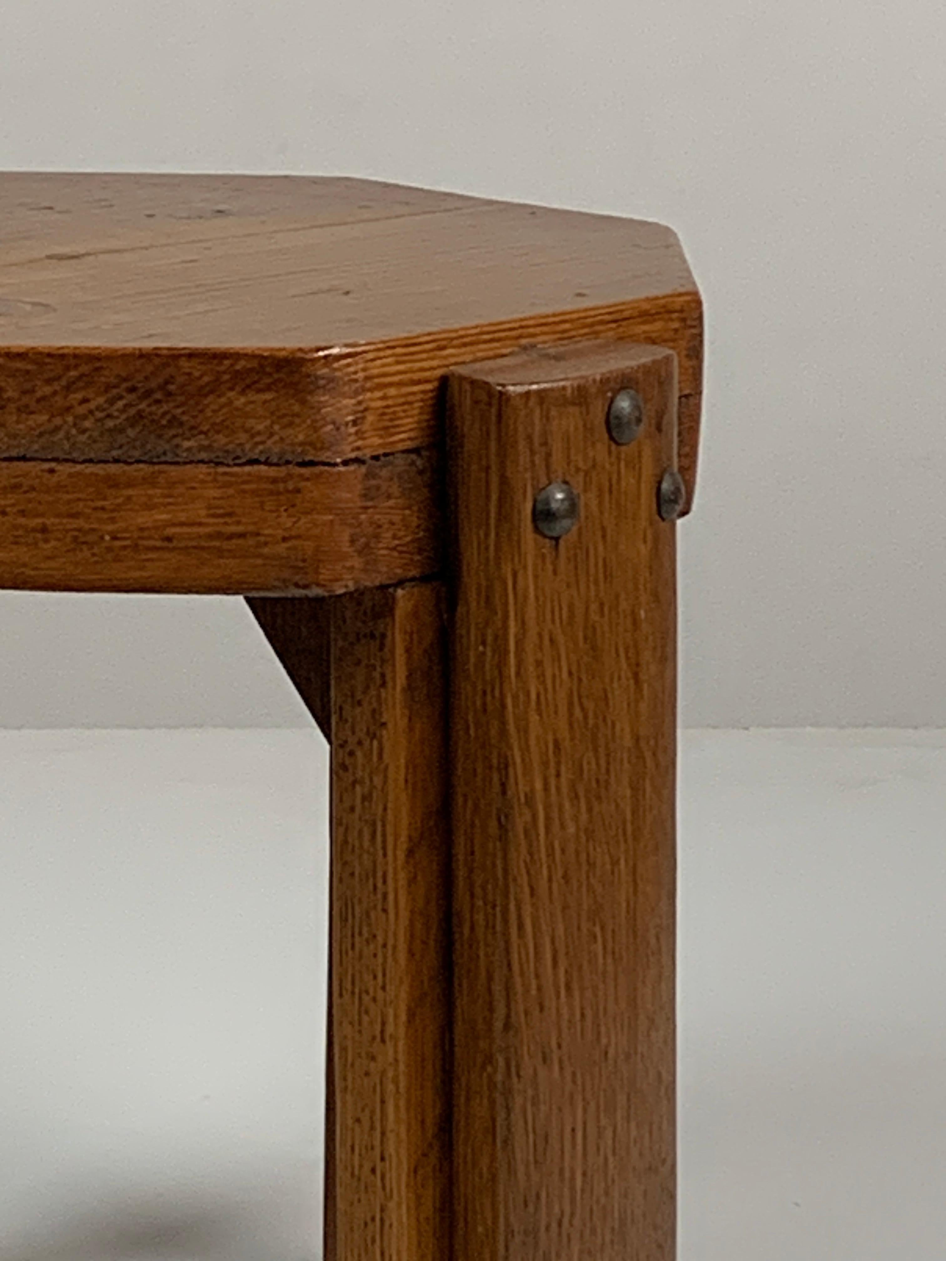 Dutch brutalist Art Deco small low stool plant stand 1930s-1950s 1