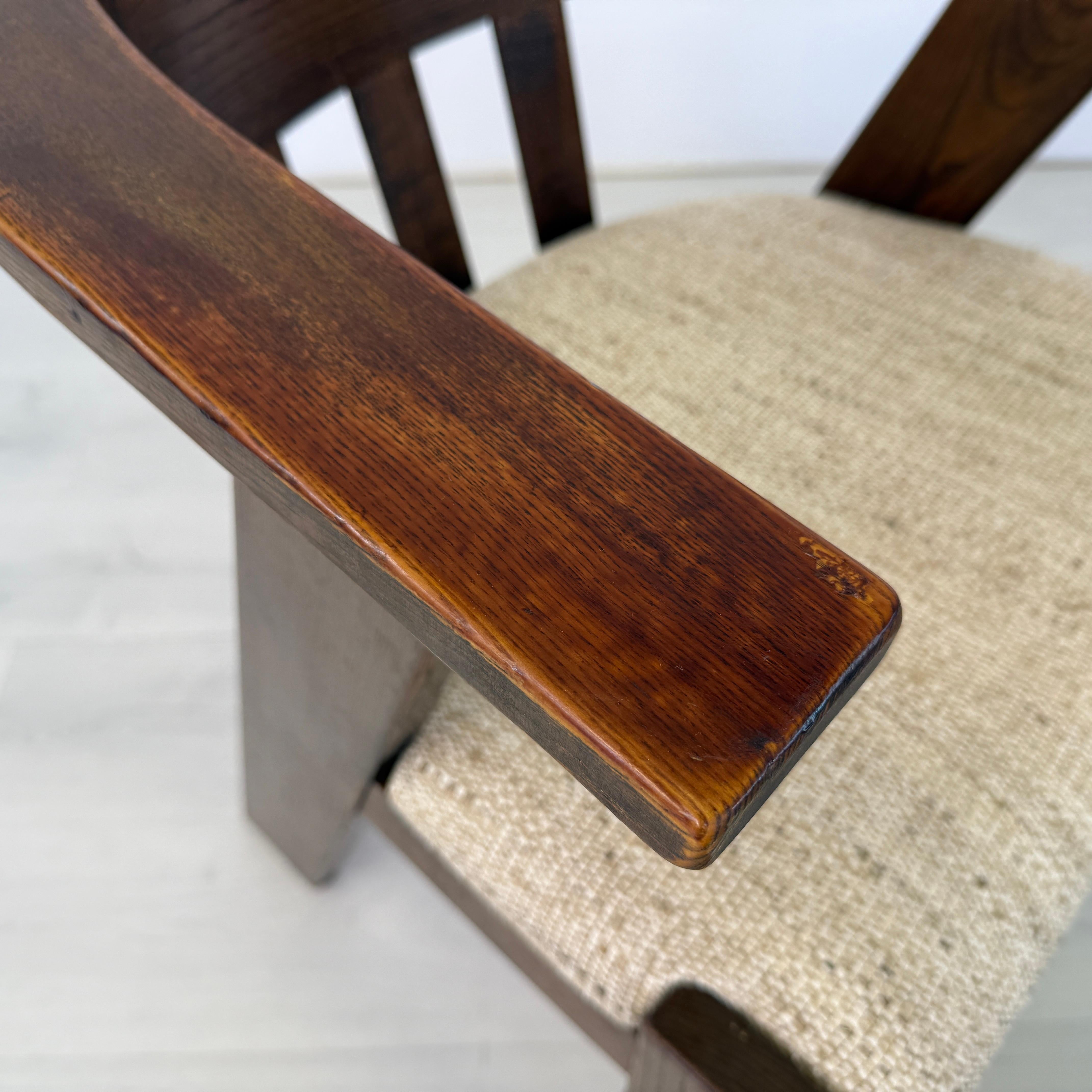20ième siècle Chaises de salle à manger hollandaises brutalistes, 1970 - Lot de 4 en vente