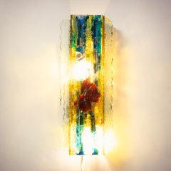 Aplique de cristal Brutalista holandés "Chartres "de Willem van Oyen para Raak, 196os