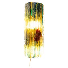 Aplique de cristal Brutalista holandés "Chartres "de Willem van Oyen para Raak, 196os