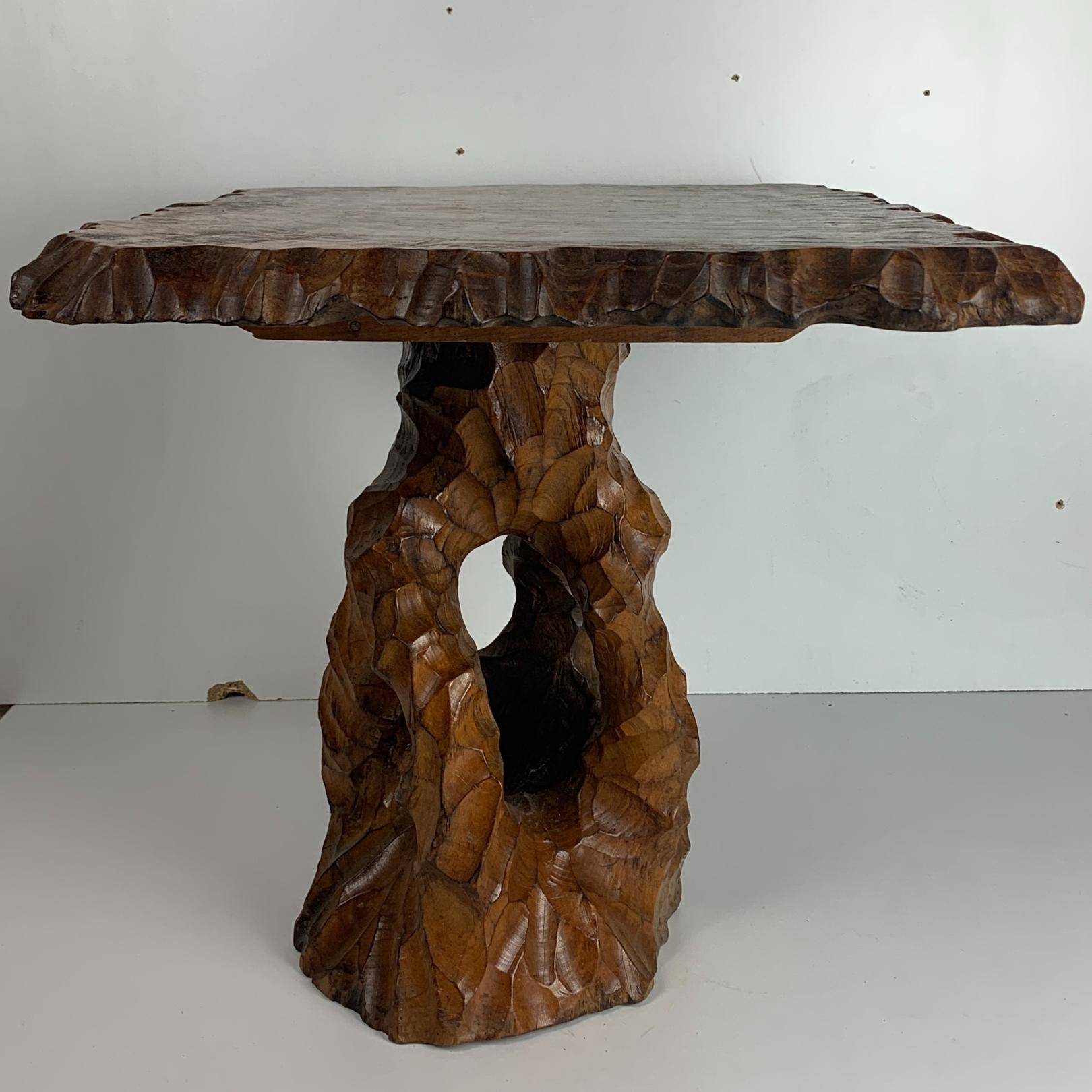 Dutch brutalist wabi sabi carved tree root side table or coffee table, 1960s For Sale 6