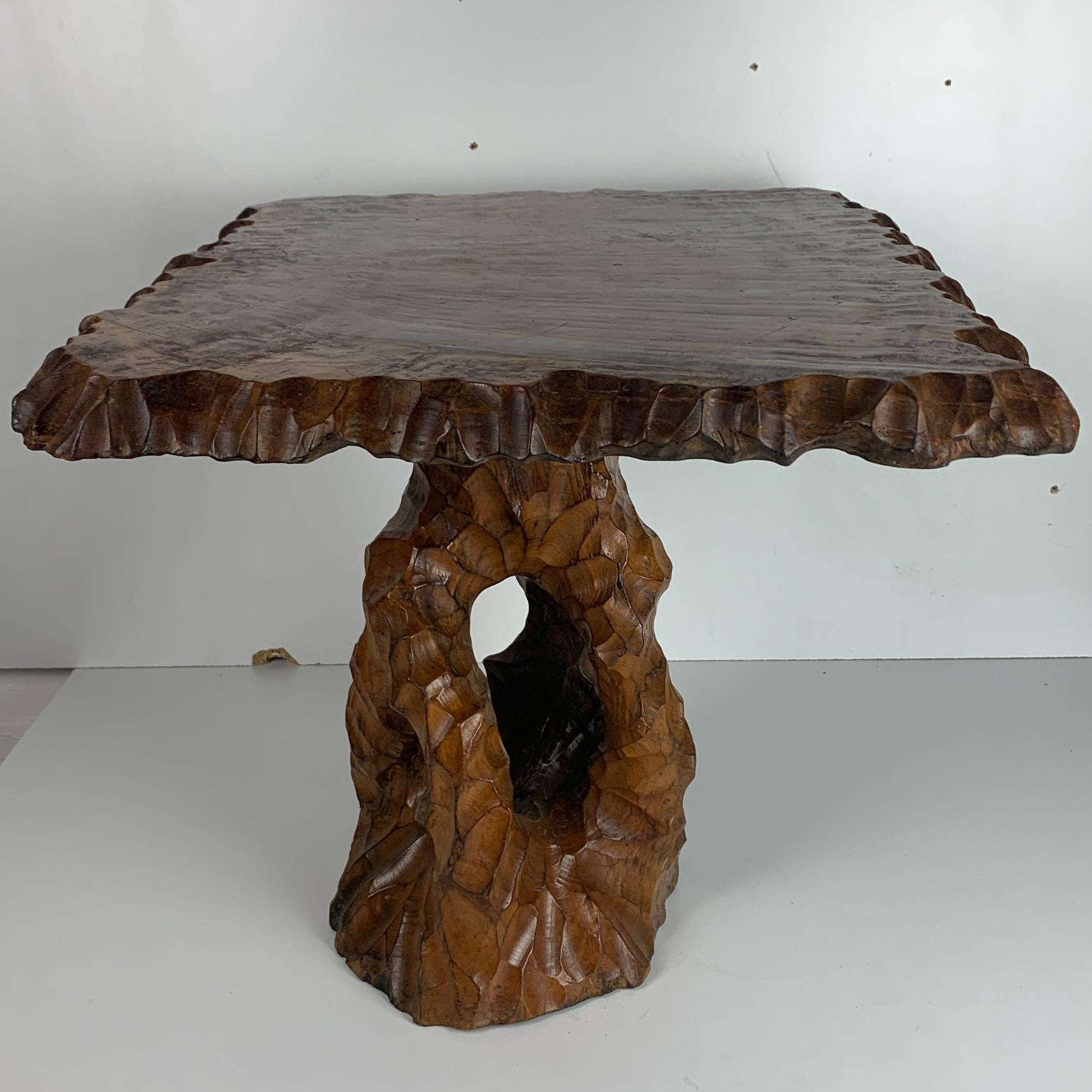 Dutch brutalist wabi sabi carved tree root side table or coffee table, 1960s For Sale 7