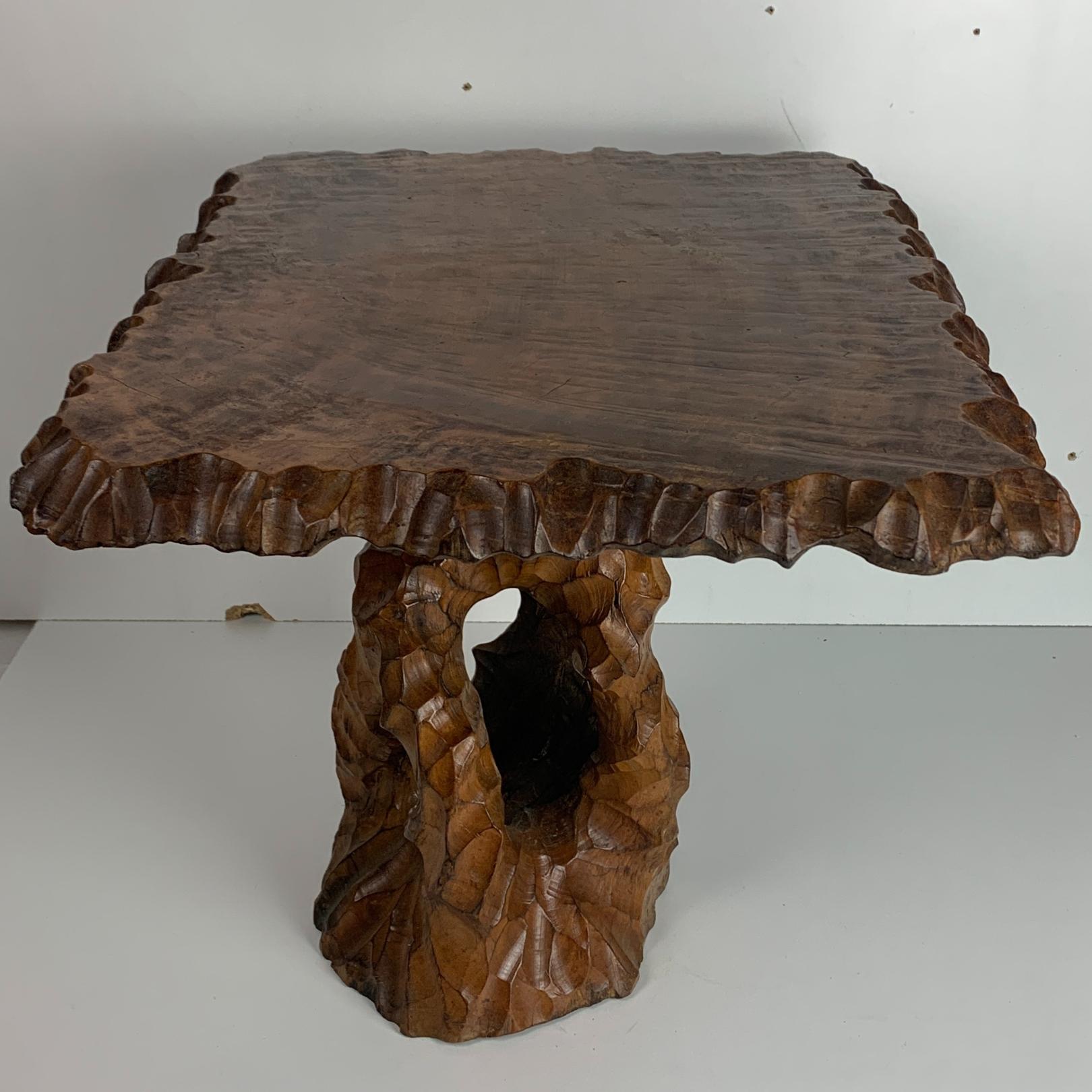 Dutch brutalist wabi sabi carved tree root side table or coffee table, 1960s For Sale 8