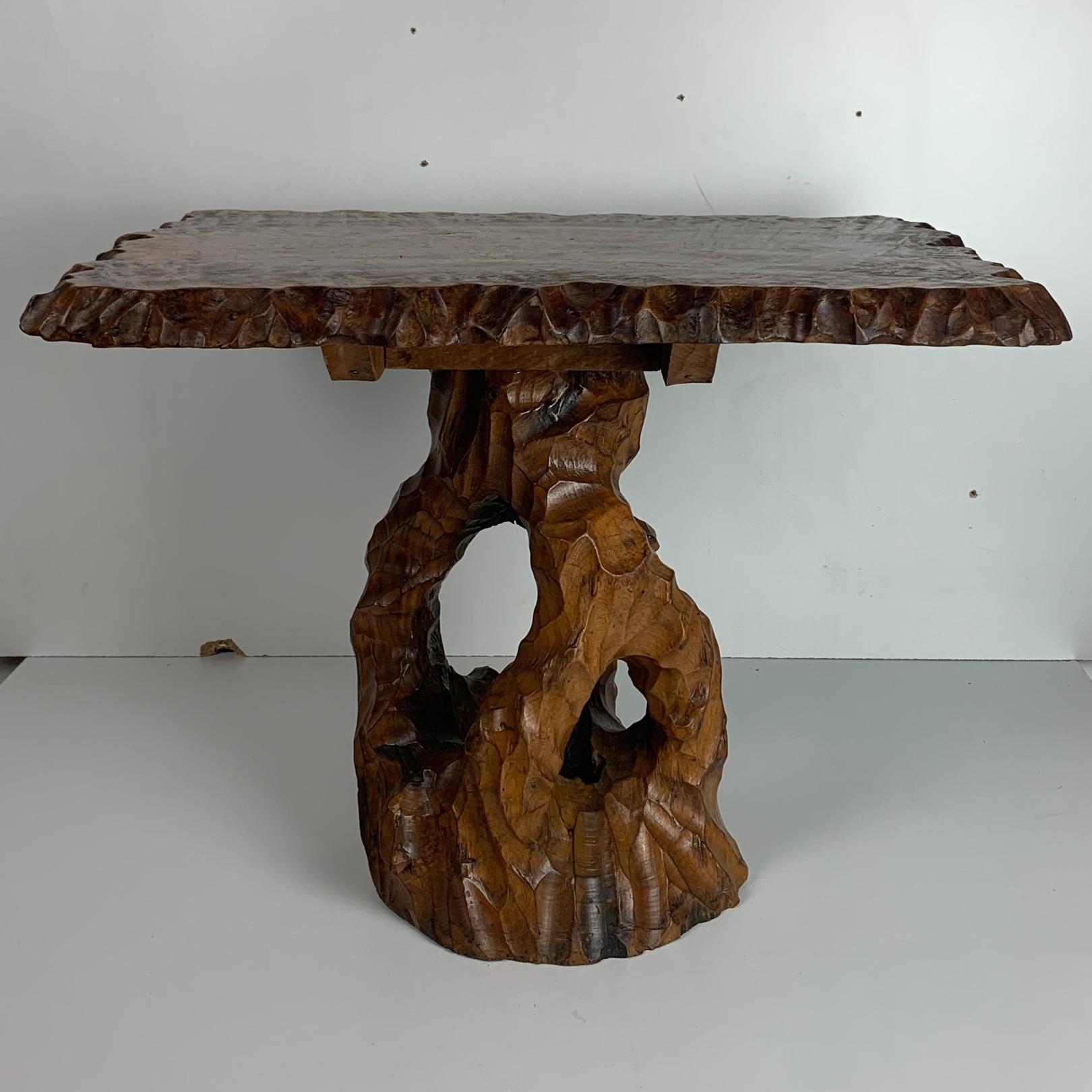Dutch brutalist wabi sabi carved tree root side table or coffee table, 1960s For Sale 10