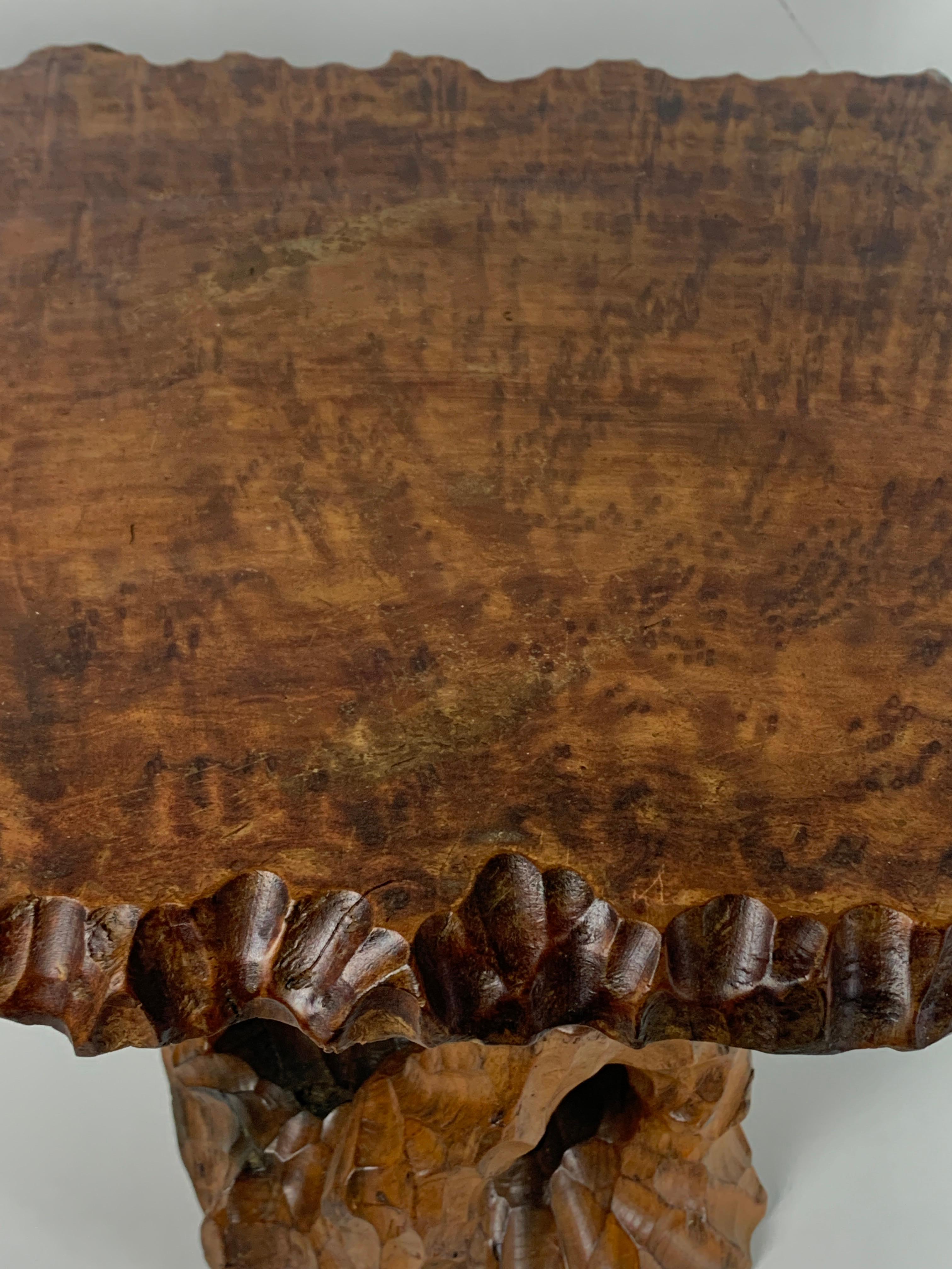 Dutch brutalist wabi sabi carved tree root side table or coffee table, 1960s For Sale 12