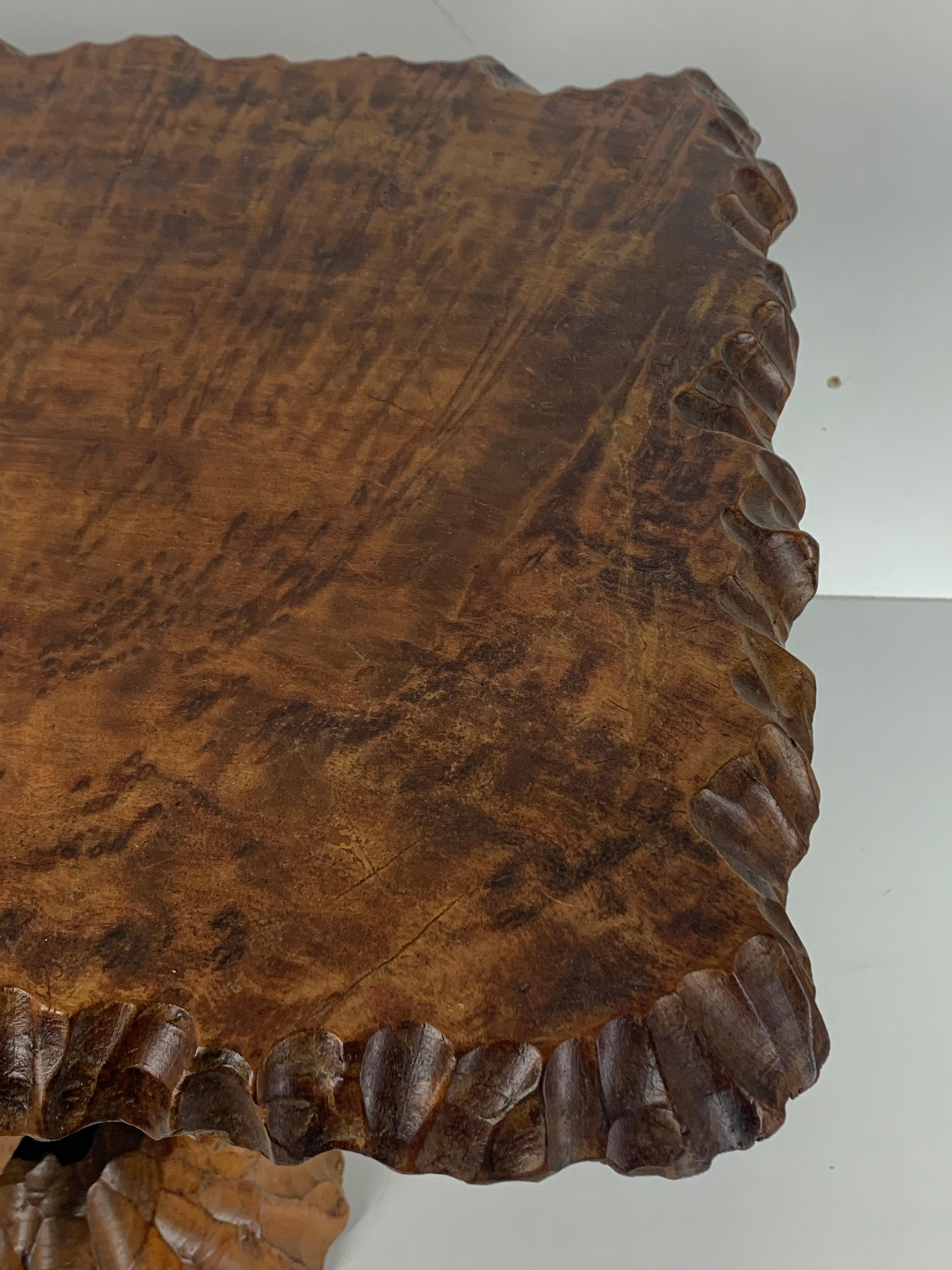 Dutch brutalist wabi sabi carved tree root side table or coffee table, 1960s For Sale 14