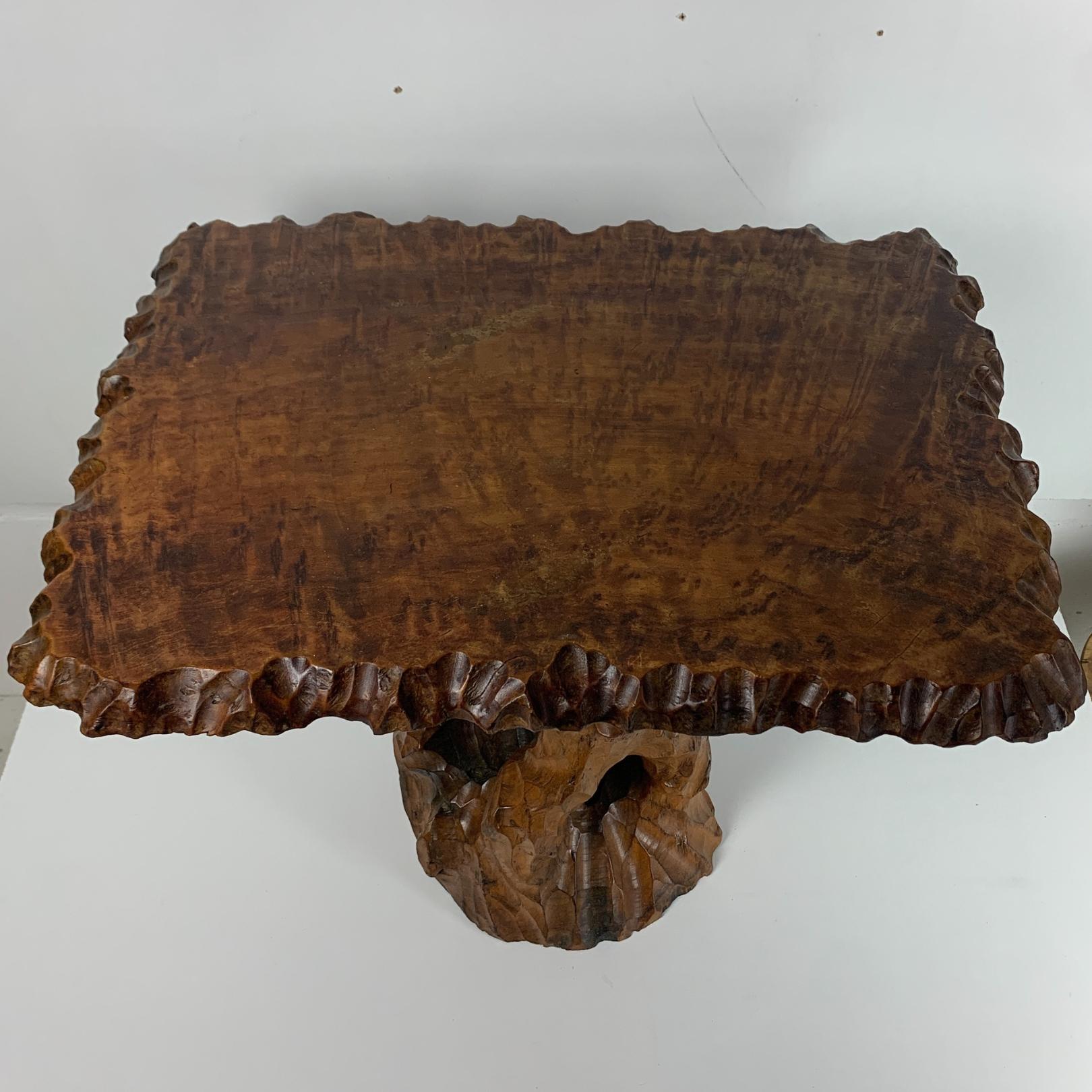 Dutch brutalist wabi sabi carved tree root side table or coffee table, 1960s For Sale 1