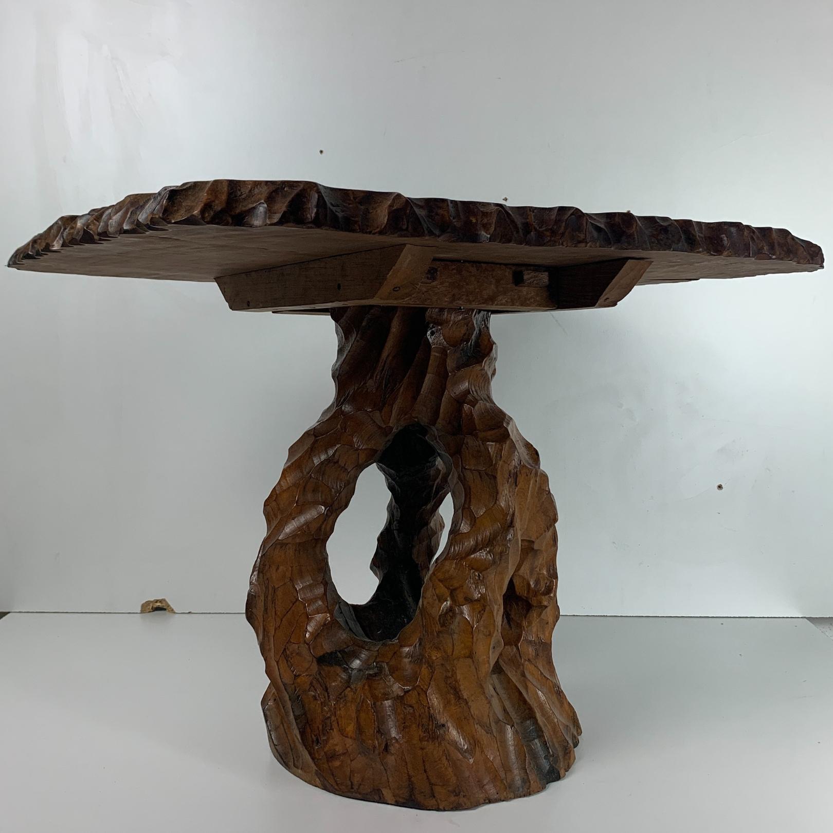 Dutch brutalist wabi sabi carved tree root side table or coffee table, 1960s For Sale 2