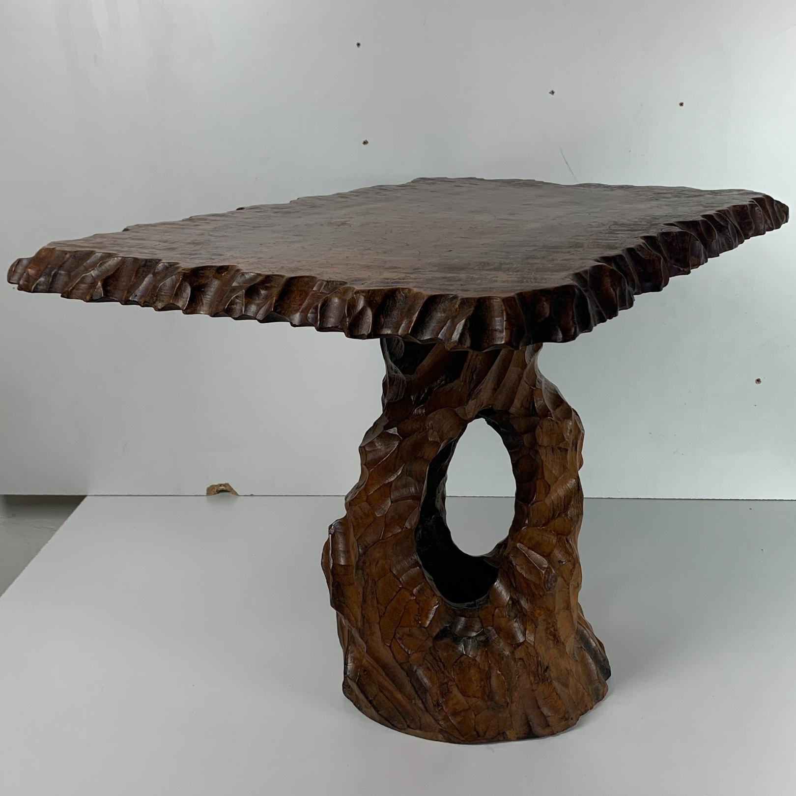Dutch brutalist wabi sabi carved tree root side table or coffee table, 1960s For Sale 3