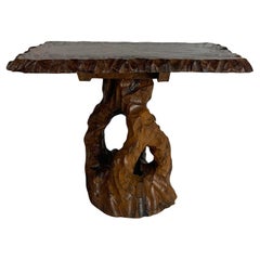 Niederländischer brutalistischer wabi sabi geschnitzter Baumwurzel Beistelltisch oder Couchtisch, 1960er Jahre