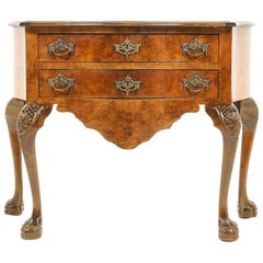 Dutch Burl Walnut Lowboy Cabinet