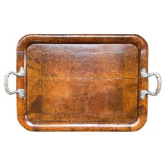 Antique Dutch Burl Wood Serving Tray