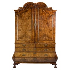 Dutch Burr Walnut cabinet 18th century