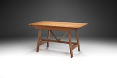 Dutch Cabinetmaker Folding Dining Table by De Volharding, Netherlands 1950s