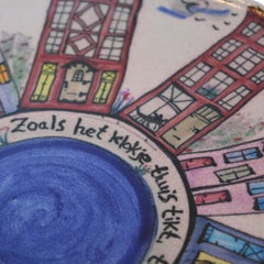 Dutch Canal Home Design Handmade Serving Platter Cake Plate