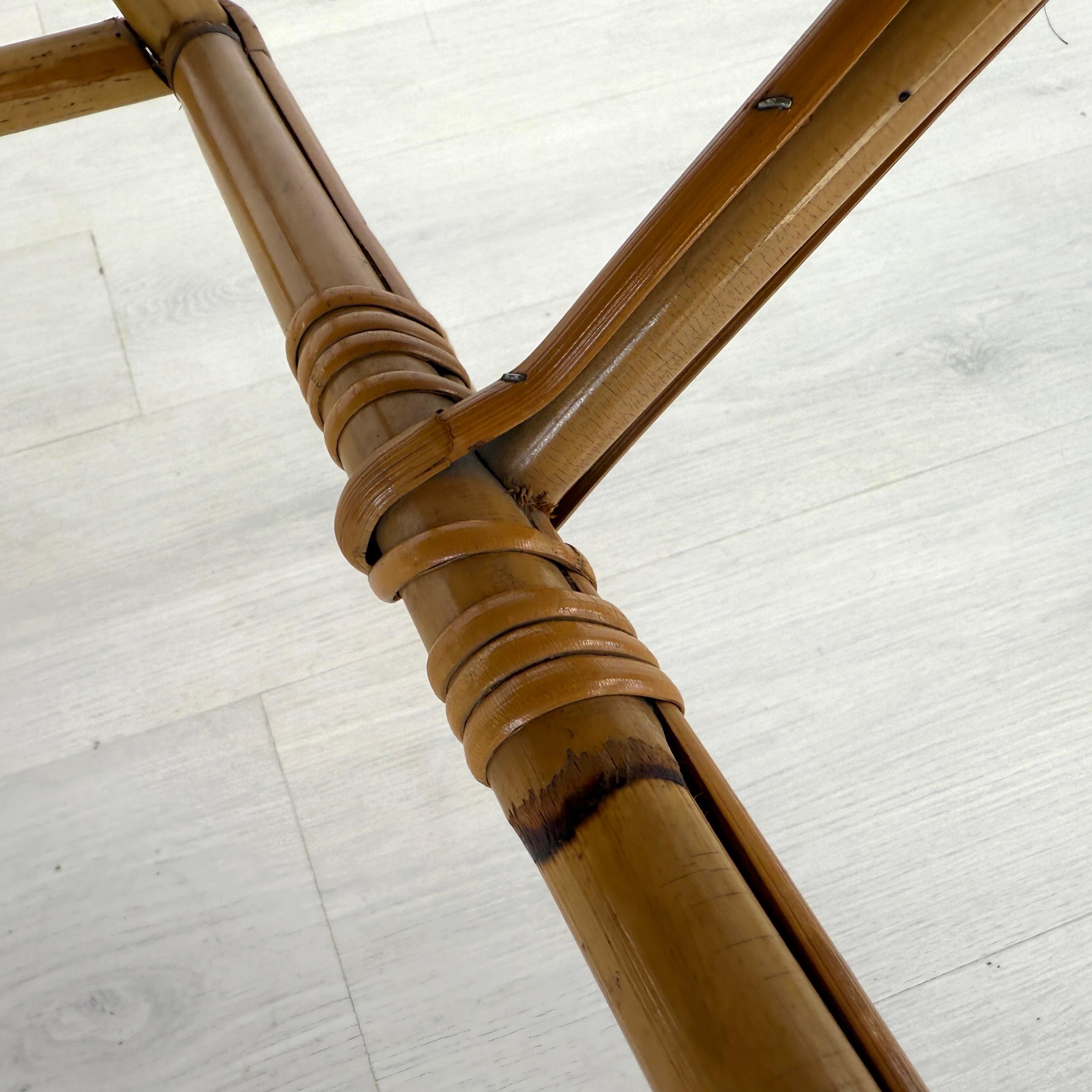 Dutch Cane Coffee Table by Dirk Van Sliedregt, 1950s For Sale 5