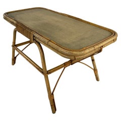 Dutch Cane Coffee Table by Dirk Van Sliedregt, 1950s