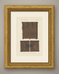 Dutch Carved Cabinet and Credence Doors, Antique Print, 1851