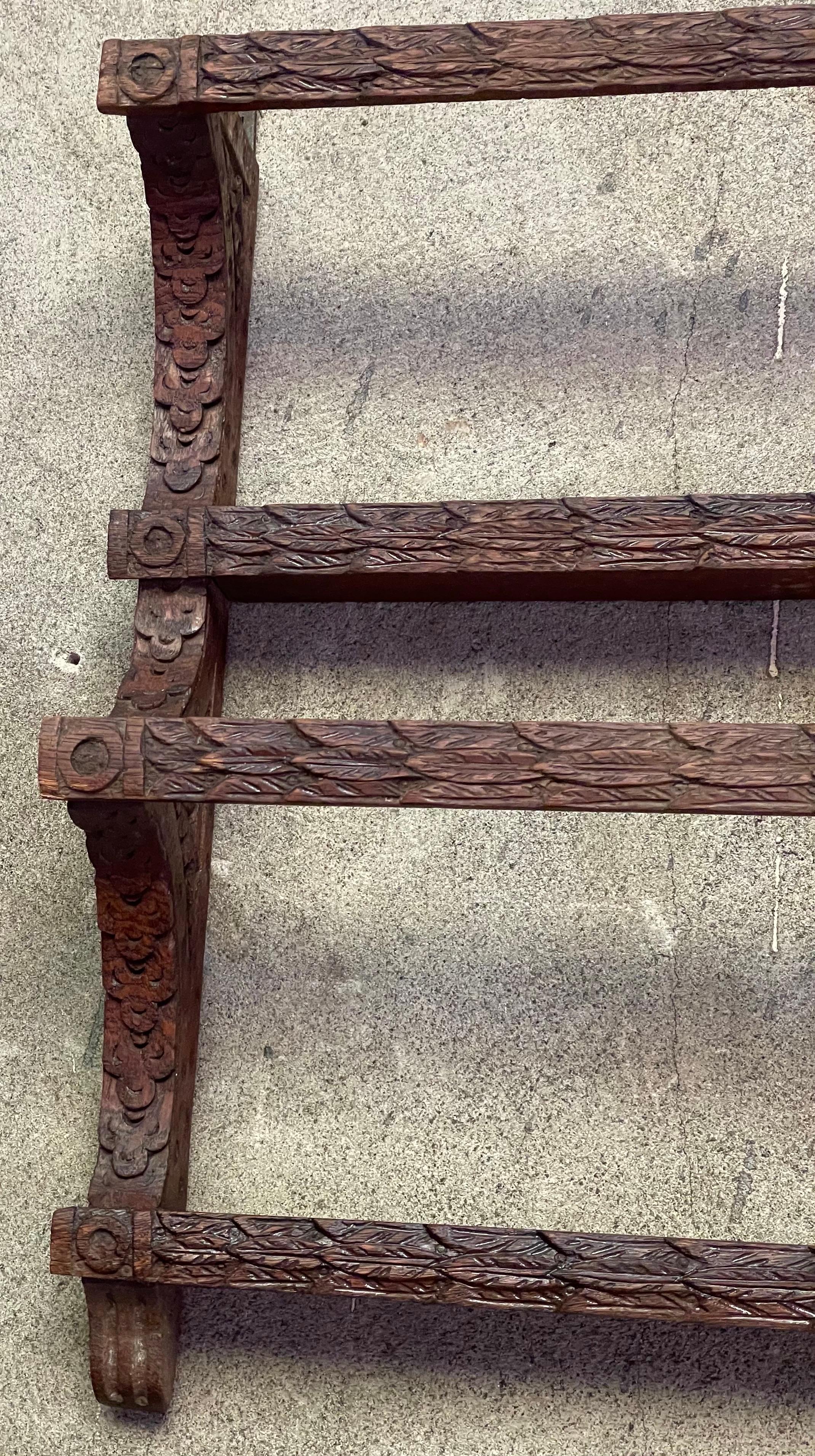 19th Century Dutch Carved Oak Angel Cherub Head Wall Mounted Plate Display Rack Shelf For Sale
