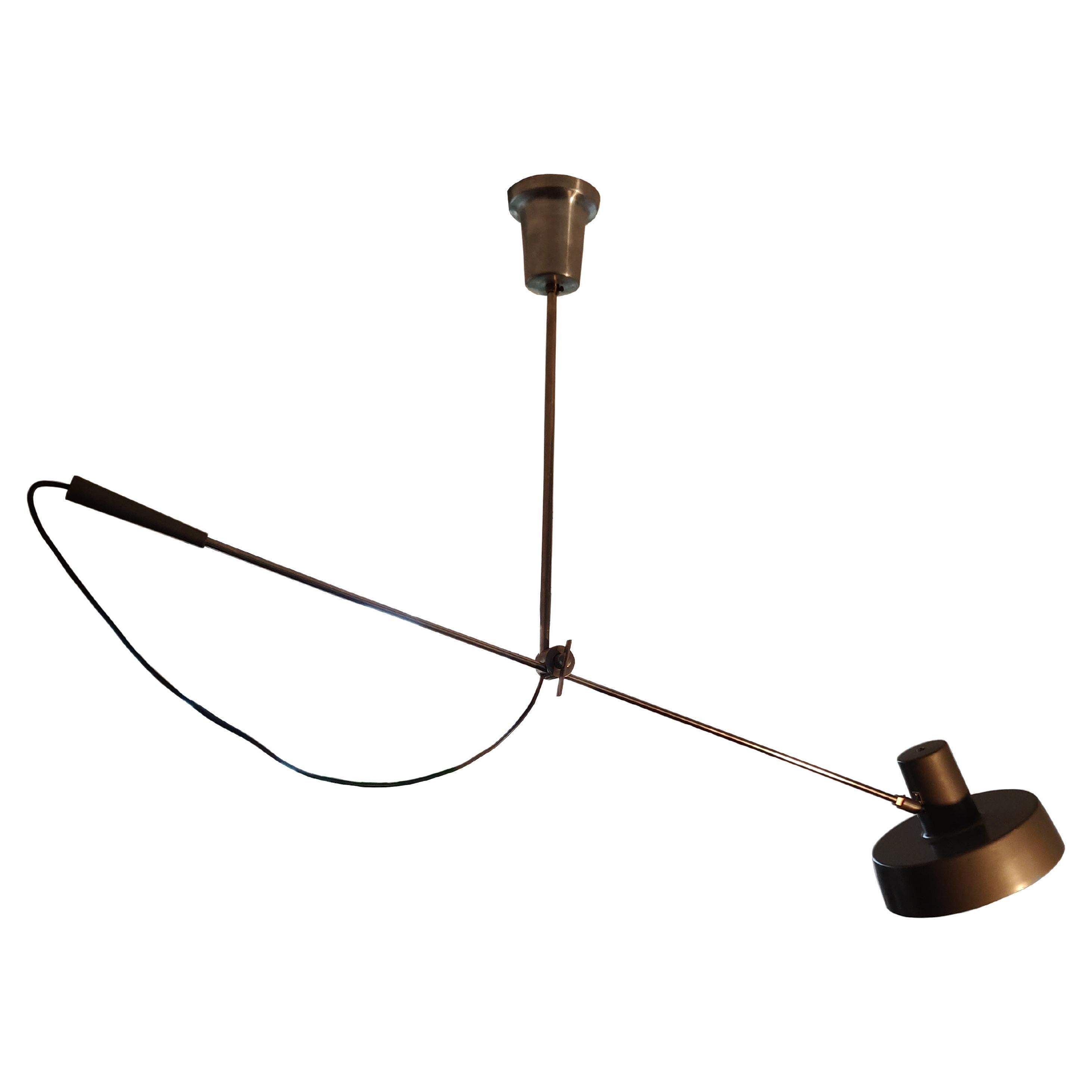 Dutch Ceiling Counter Balance Lamp by Willem Hagoort for Hagoort Lampen, 1960s
