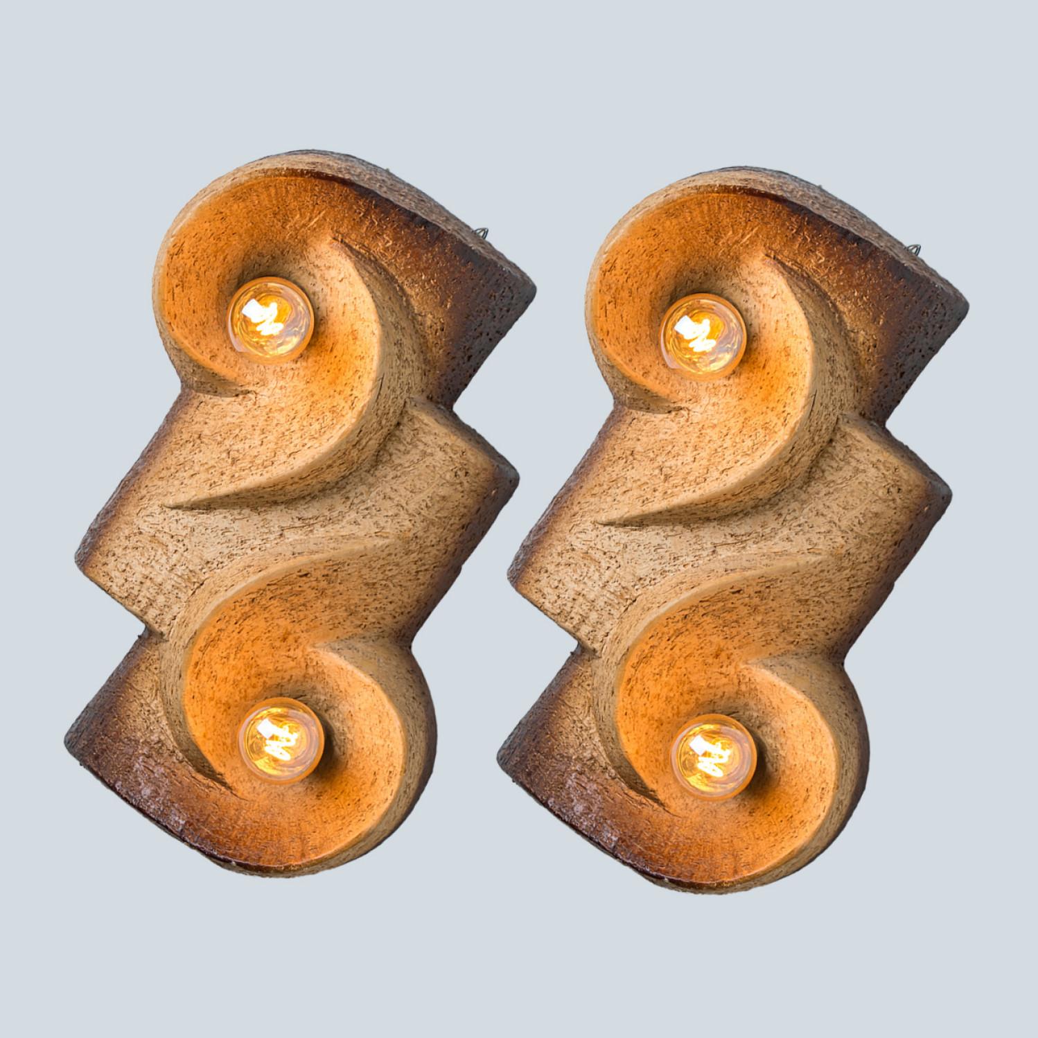 Other Dutch Cermamic Wall Sconces/ Lights, 1970s For Sale