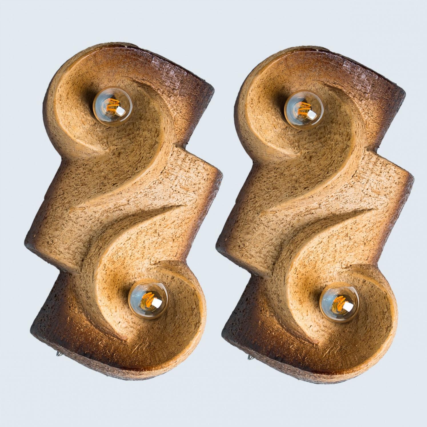 Other Dutch Cermamic Wall Sconces/ Lights, 1970s For Sale