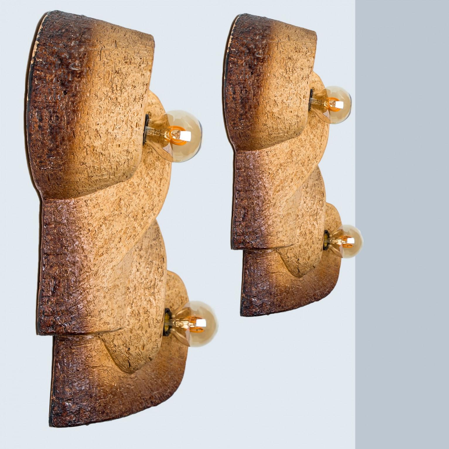 Dutch Cermamic Wall Sconces/ Lights, 1970s For Sale 1