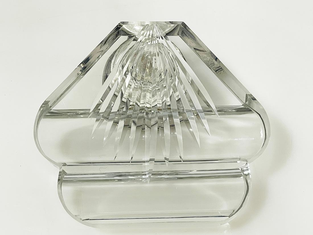 Calamaio olandese in cristallo trasparente e argento, circa 1850 In condizioni buone in vendita a Delft, NL