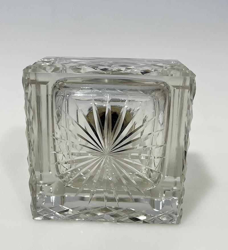Dutch clear crystal with Silver Inkwell, mid 20th Century For Sale 3