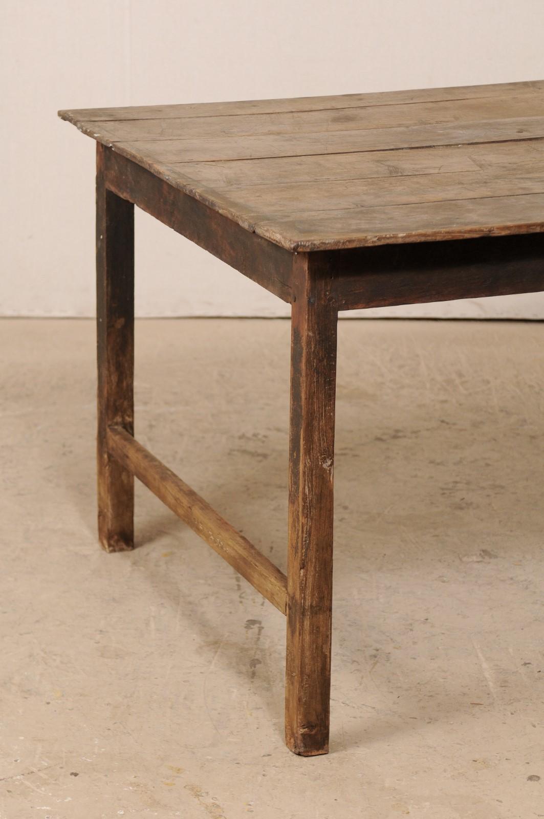 Carved Dutch Colonial 19th Century Teak Wood Breakfast Table or Desk