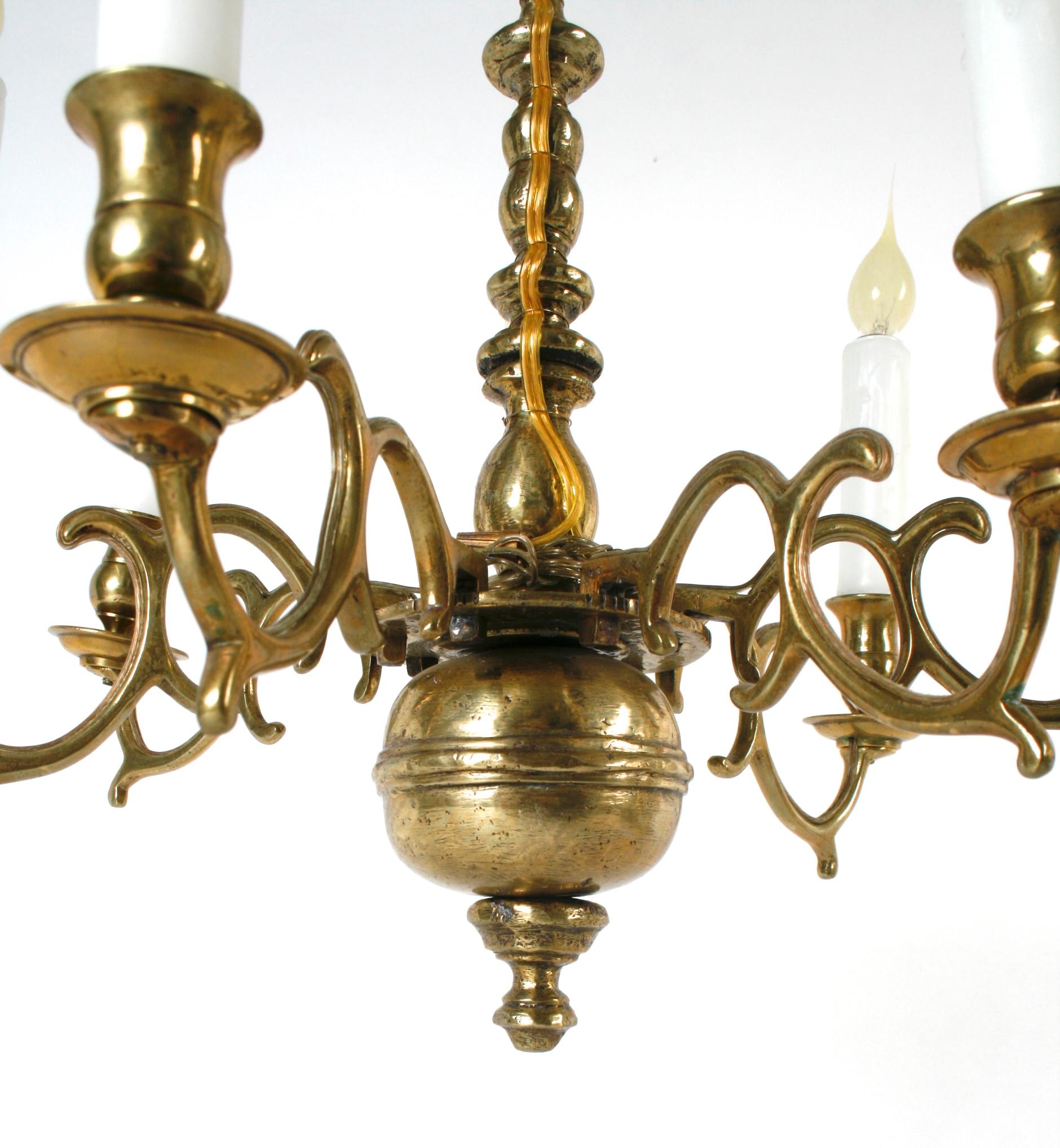 brass colonial chandelier