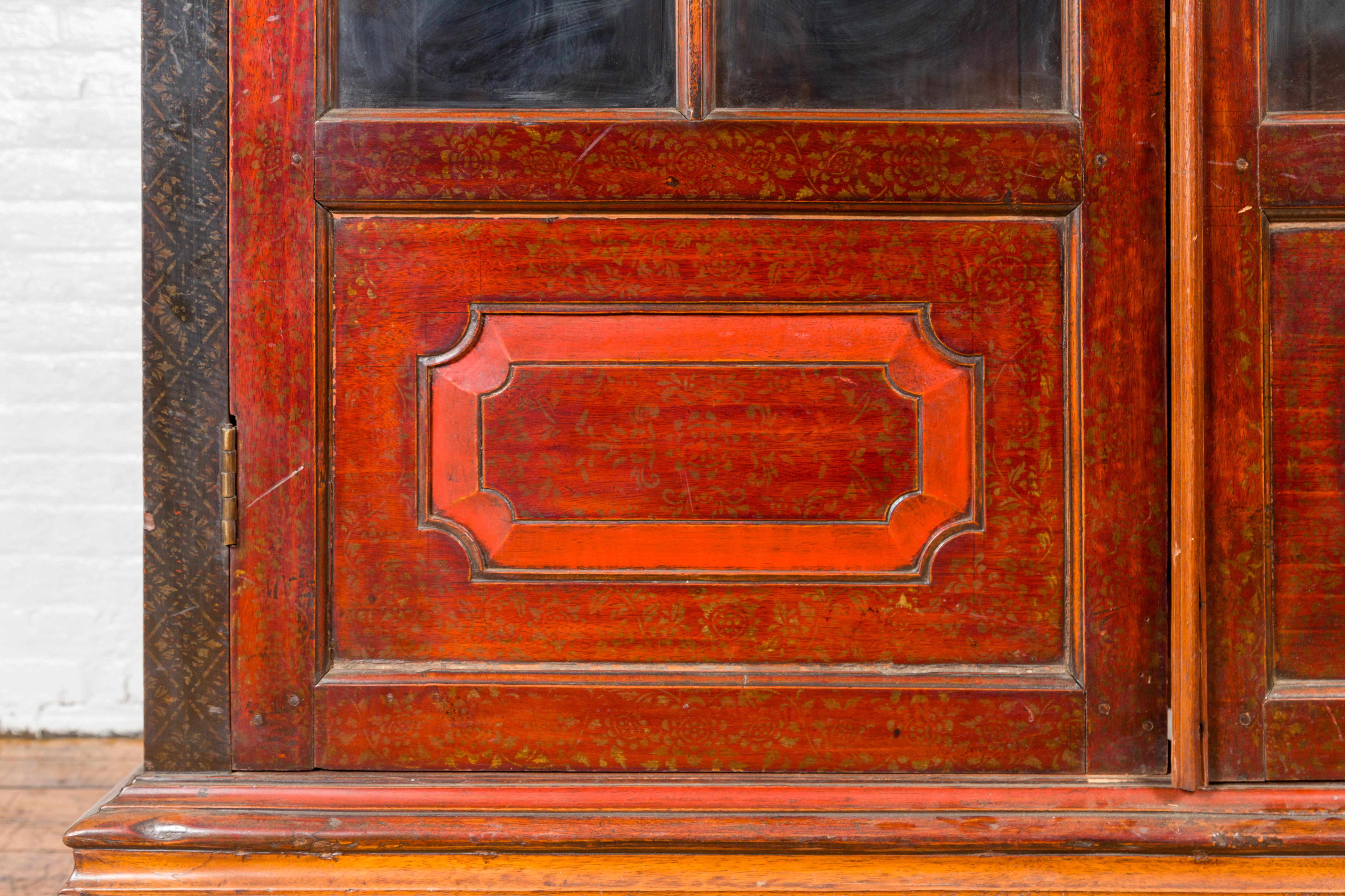 antique cabinets with glass doors