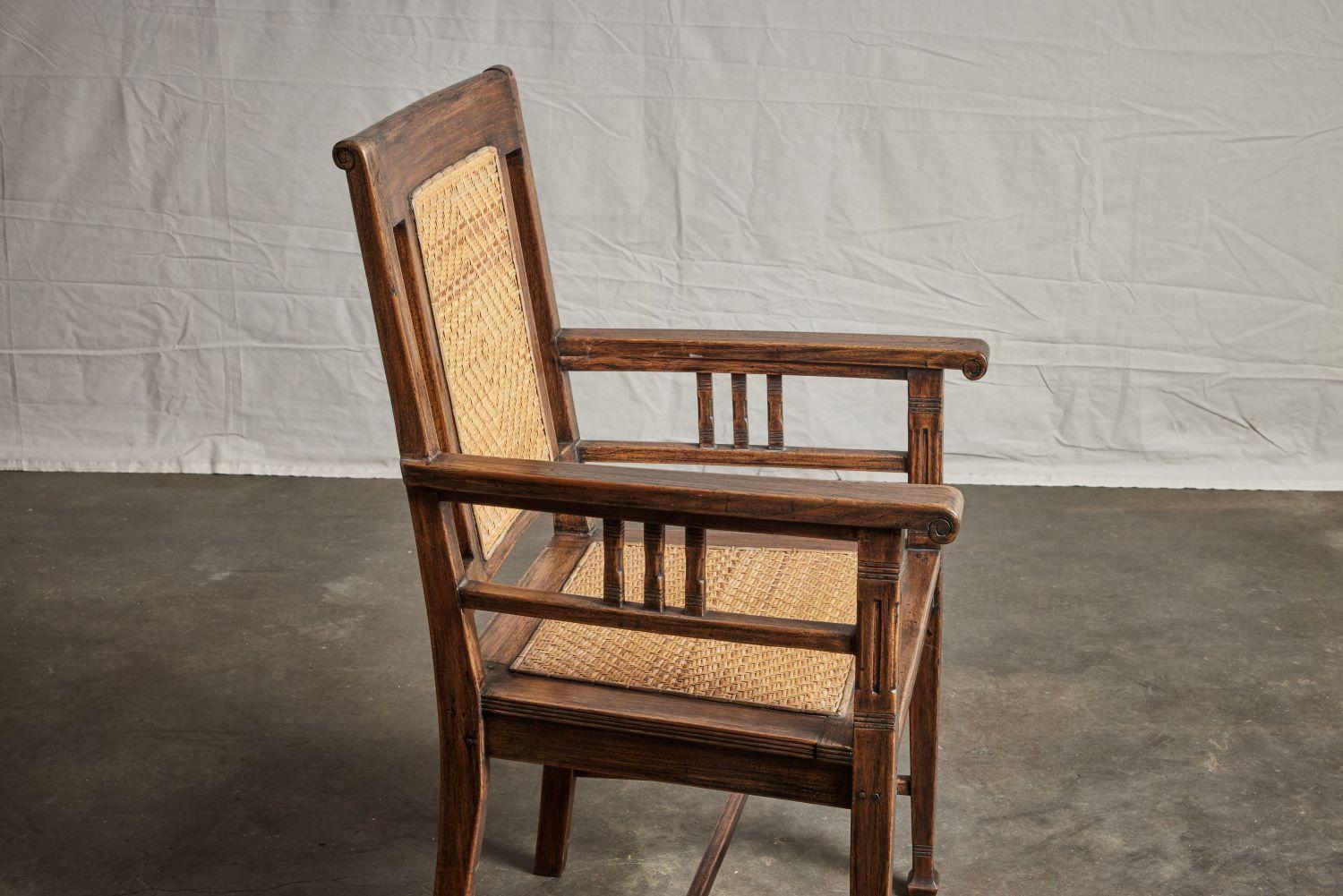19th Century Dutch Colonial Arm Chair For Sale