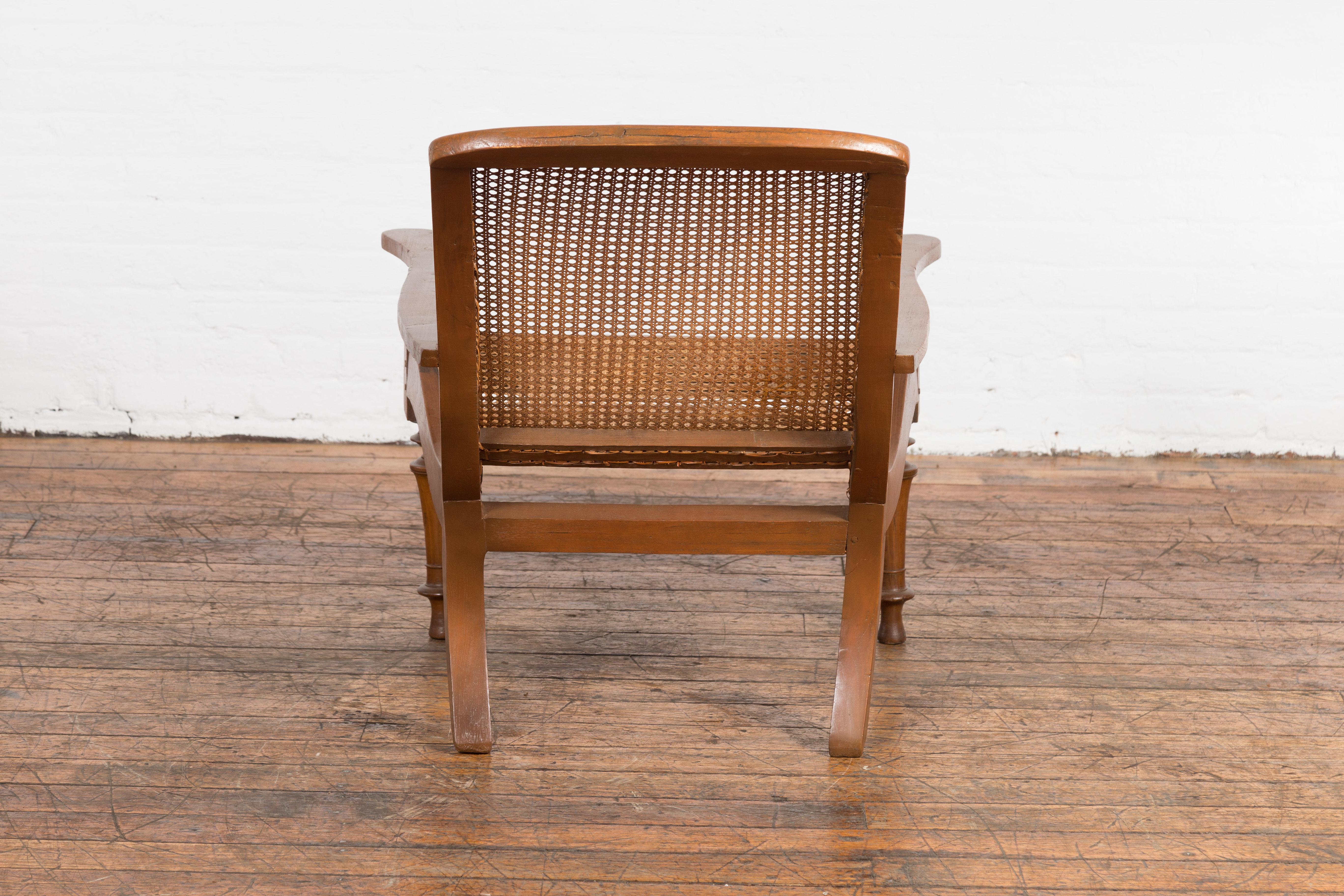 Antique Wooden Chair with Extended Back For Sale 2