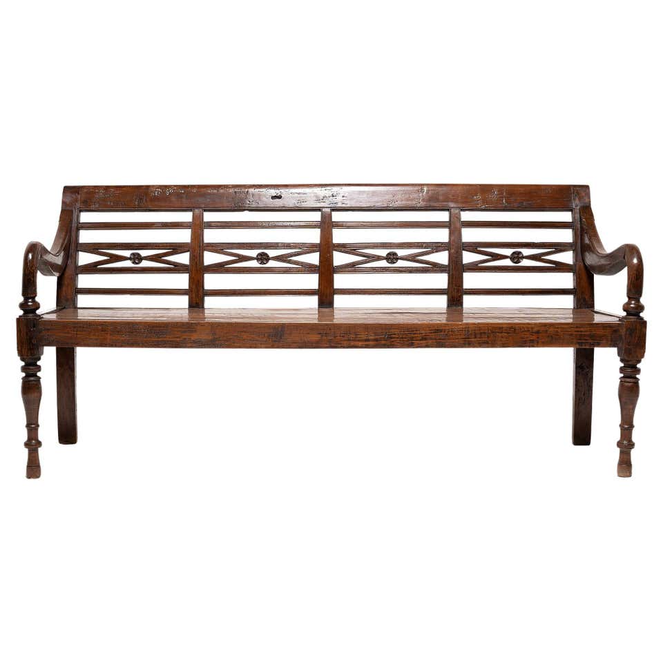 Colonial Raffles Bench in Ebony at 1stDibs
