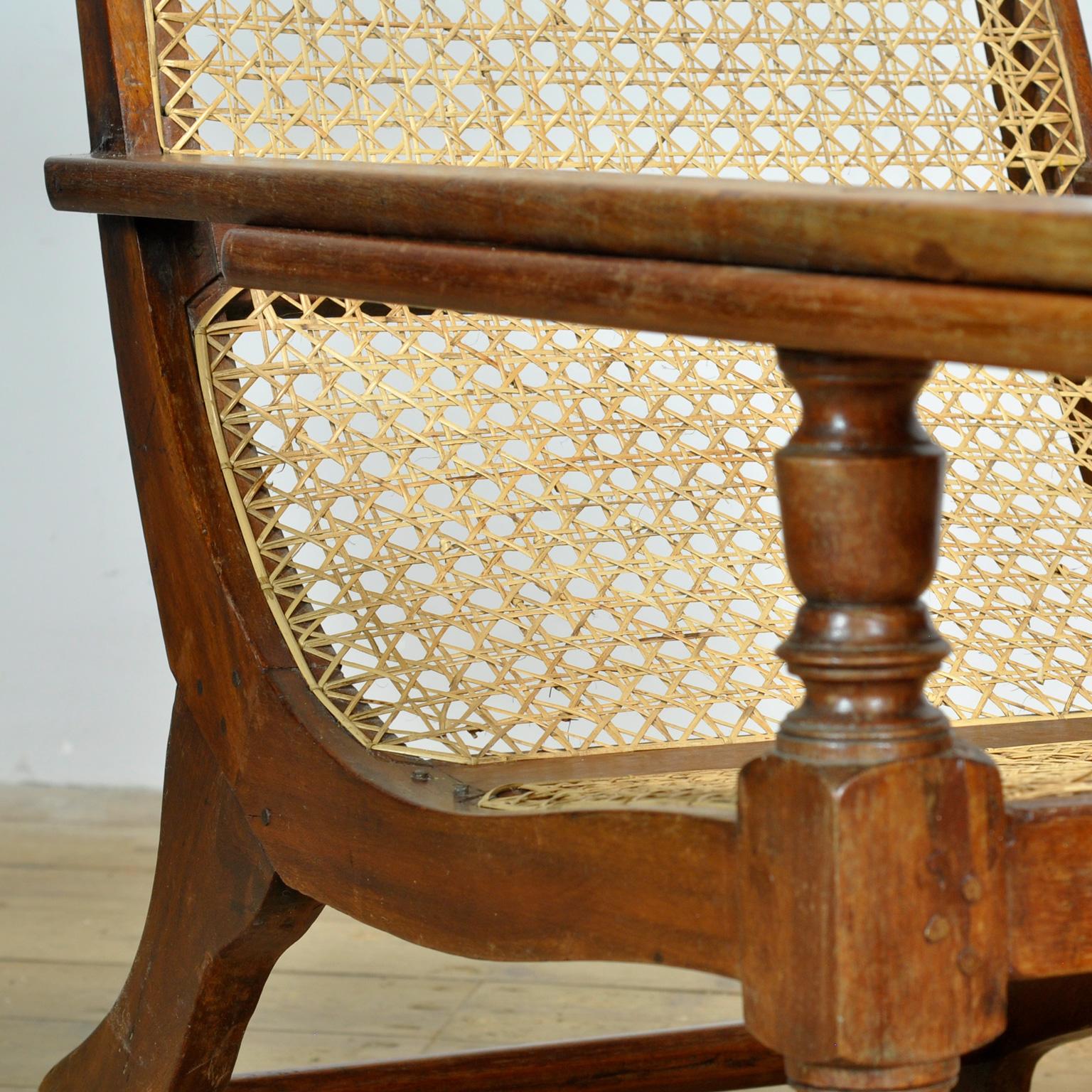 Silla de plantación indonesia colonial holandesa, hacia 1920 en venta 7