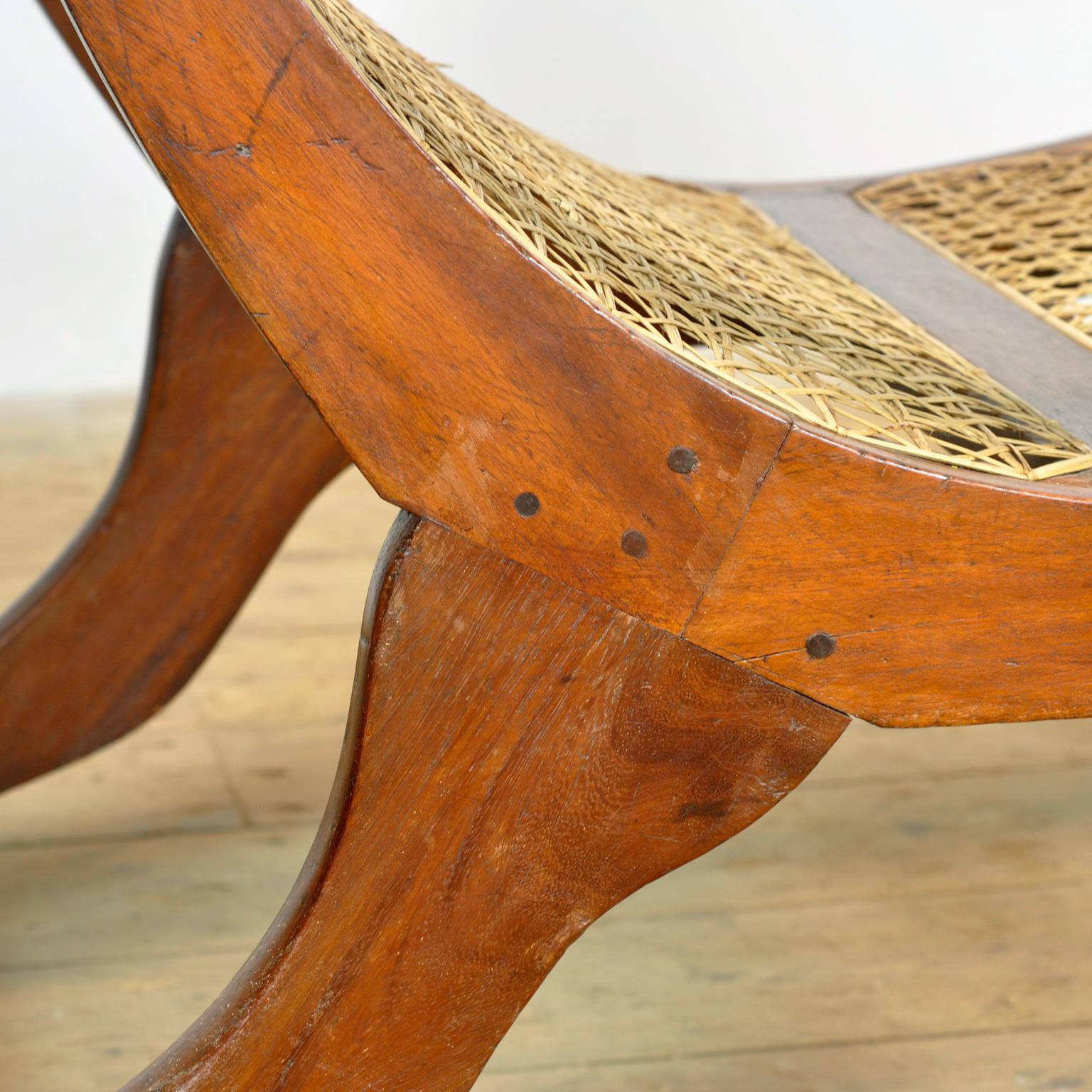 Silla de plantación indonesia colonial holandesa, hacia 1920 en venta 9