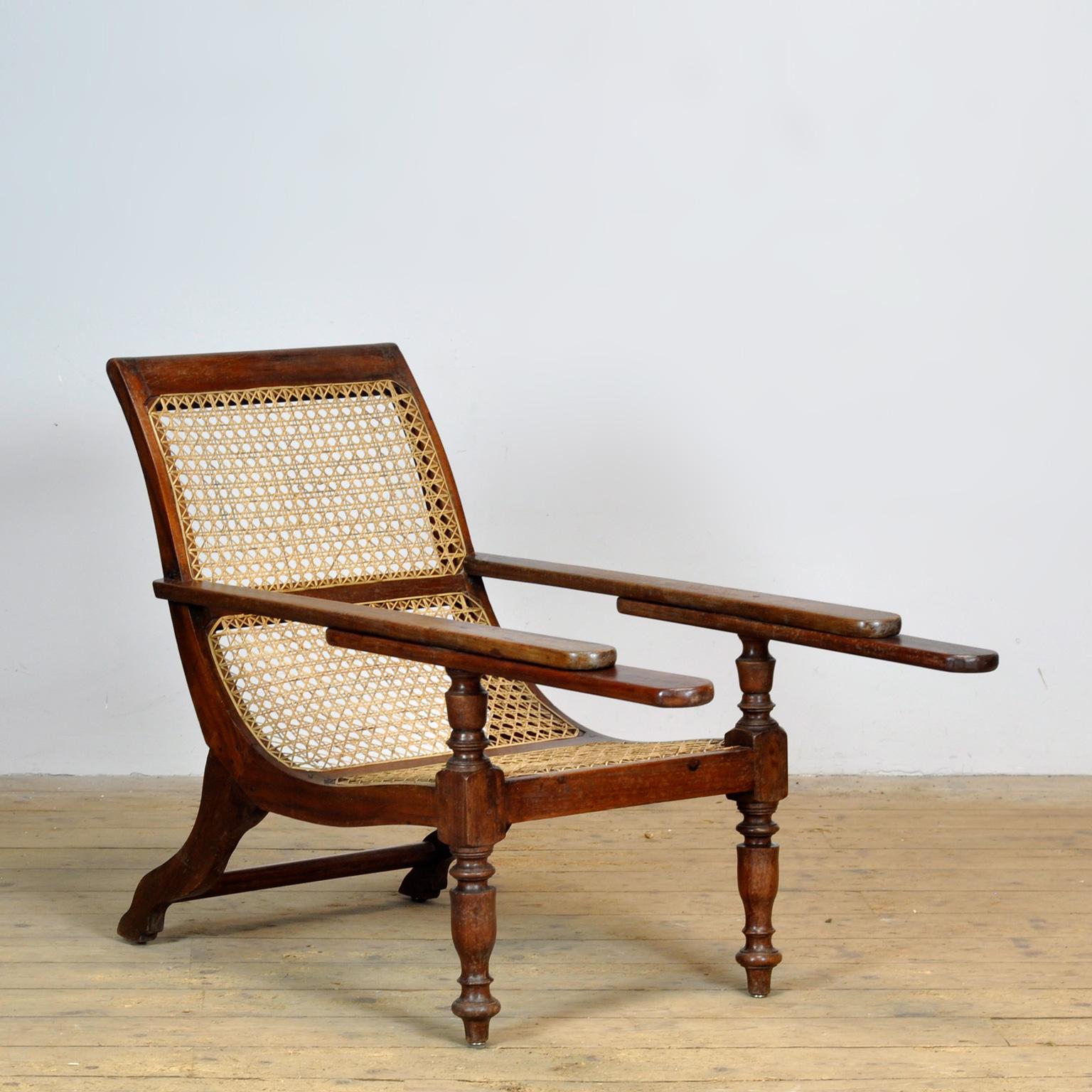 Silla de plantación indonesia colonial holandesa, hacia 1920 Mimbre en venta