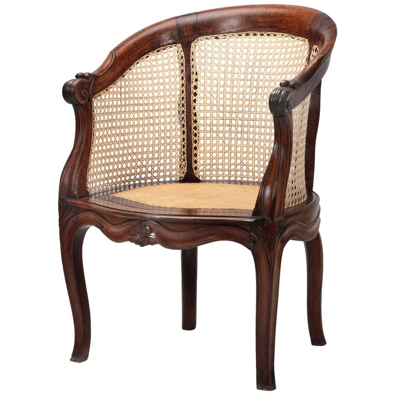 Dutch Colonial Teak Round Back Chair, Late 18th Century For Sale at 1stDibs